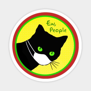 Black Cat hates you virus Magnet